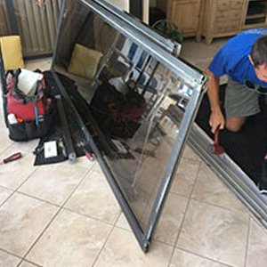 sliding glass door frame repair Rancho San Diego